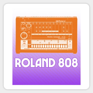 808 Drum Machine Tribute Design Sticker